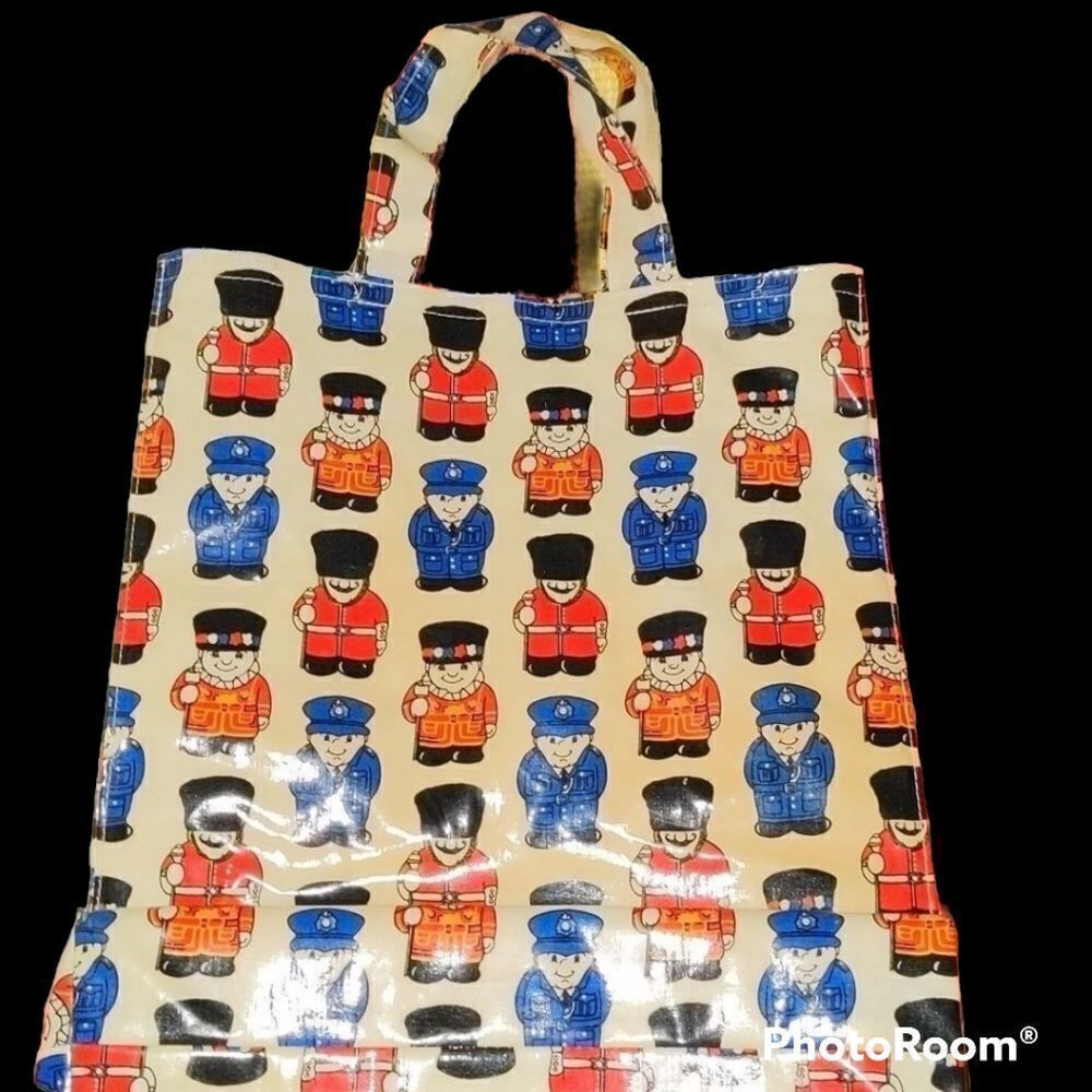 Shreds‎ Reusable Tote Bag British Guards Cartoon Print Yellow